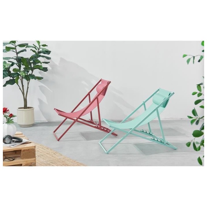 Chilienne PAROS - Structure en acier - L 63 x P 104 x H 85 cm - Terrac