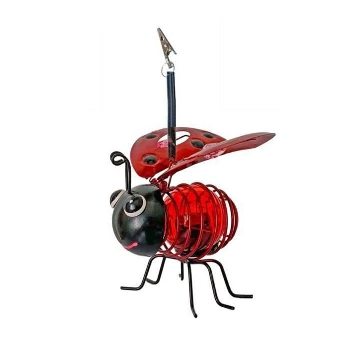Coccinelle solaire clipsable - En plastique - Durée d'illumination 8