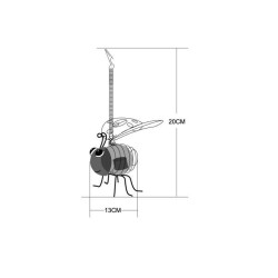 Coccinelle solaire clipsable - En plastique - Durée d'illumination 8 h