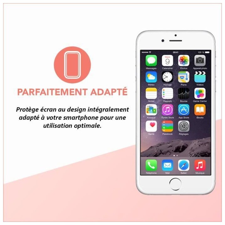 PEACH Protege-Ecran en verre trempé pour iPhone 7