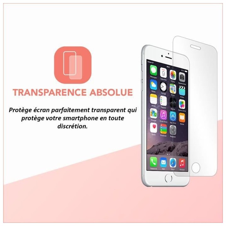 PEACH Protege-Ecran en verre trempé pour iPhone 7