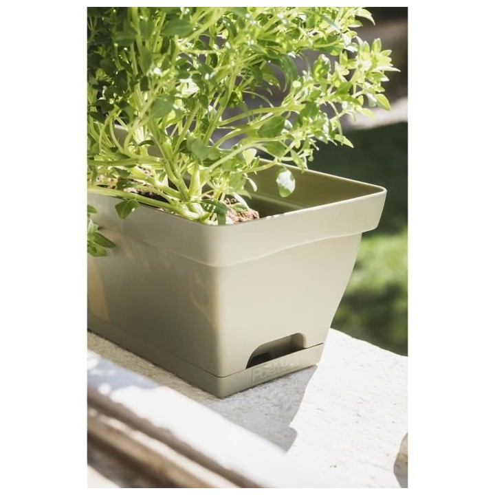 Jardiniere pour balcon - Jardiniere avec support - 49x28x20,5 cm - Con