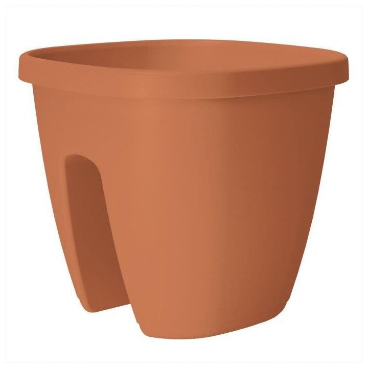 Pot extérieur balustrade - Pot balcon - L.29,6 x l.29,6 x H.26,2 cm -