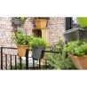 Pot extérieur balustrade - Pot balcon - L.29,6 x l.29,6 x H.26,2 cm - 9 litres - Coloris terre cuite - PoeTIC