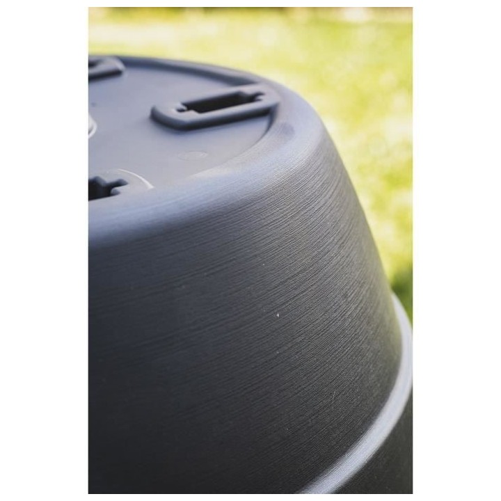 Pot de fleurs d'extérieur JOY, Pot Rond, Coloris Granite - Ø48,8 x H