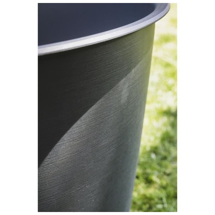 Pot de fleurs d'extérieur JOY, Pot Rond, Coloris Granite - Ø48,8 x H