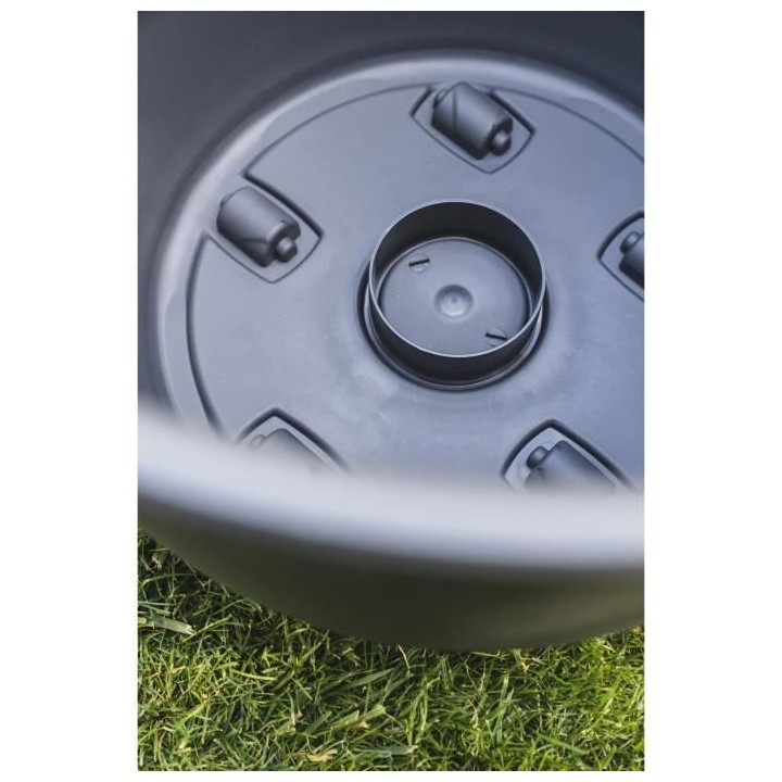 Pot de fleurs d'extérieur JOY, Pot Rond, Coloris Granite - Ø48,8 x H