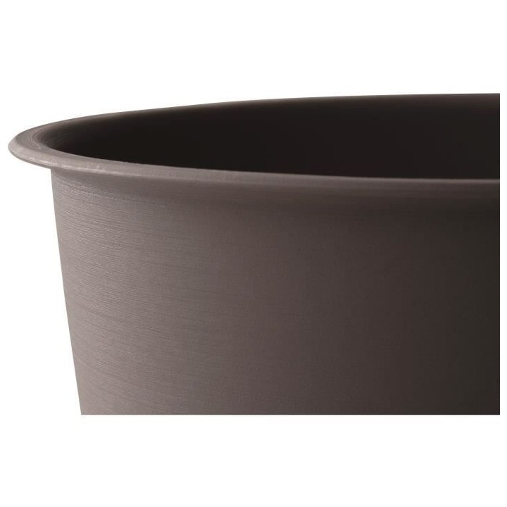 Pot de fleurs d'extérieur JOY - Pot Rond - Coloris Taupe - Ø58,8 x H