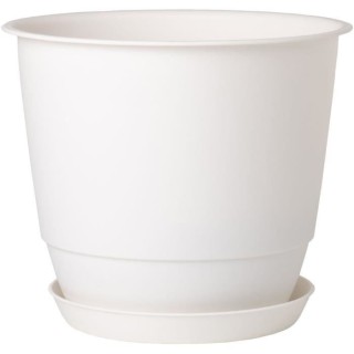 Pot de fleurs d'extérieur JOY - Pot Rond - Coloris Blanc - Ø58,8 x H