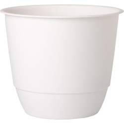 Pot de fleurs d'extérieur JOY - Pot Rond - Coloris Blanc - Ø58,8 x H.48,8 cm - 86,2 litres - Pot plastique recyclé - PoeTIC