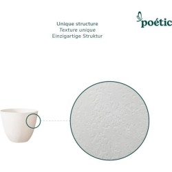 Pot de fleurs Rond d'extérieur ELEMENT, Coloris Blanc, Ø30 cmx H.23,5 cm - 10L -Garantie 5 ans contre UV et Gel - PoeTIC