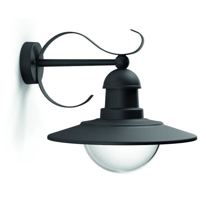 PHILIPS Topiary Applique murale extérieure - Noire - 1x60W - 230V