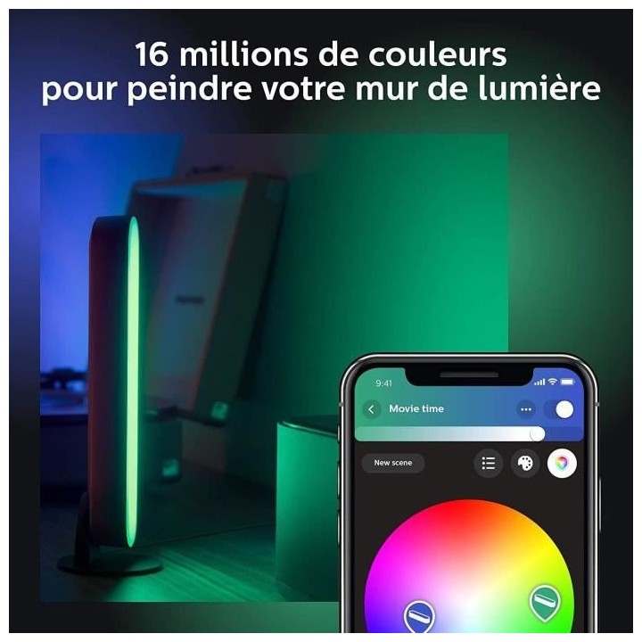 Philips Hue Play White & Color Ambiance, kit de base x 1, Blanc, fonct