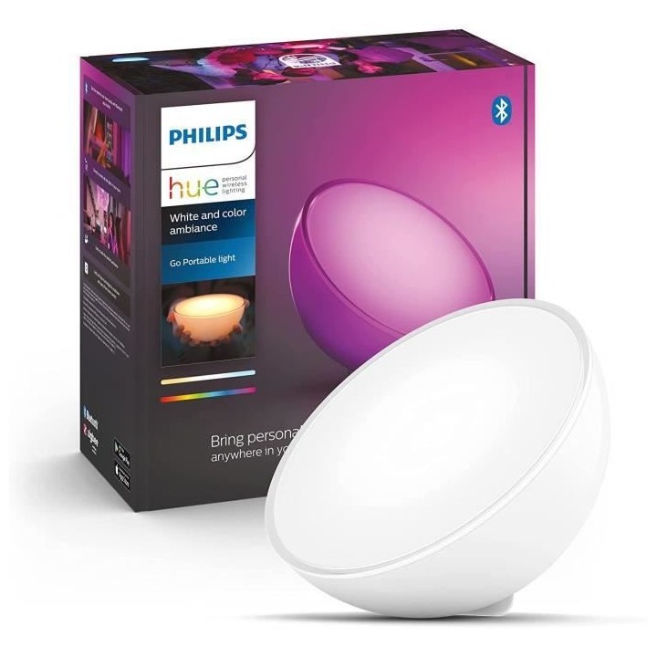 Philips Hue Go Lampe portable connectée White and Color Compatible Bl