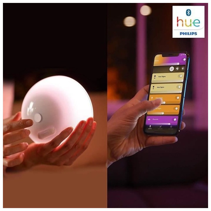 Philips Hue Go Lampe portable connectée White and Color Compatible Bl