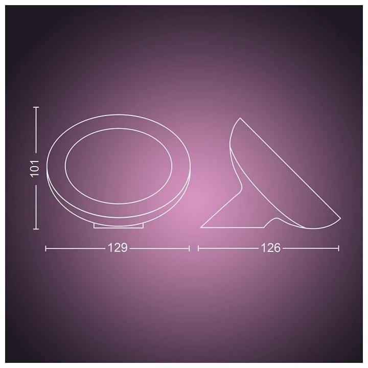 Philips Hue White & Color Ambiance, lampe Bloom, 4eme génération - B