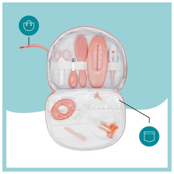 Babymoov Kit de soin pour bébés 9 pcs Couleur peche et gris