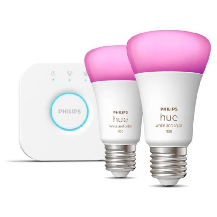 Philips Hue White and Color Ambiance, Kit de démarrage 2 ampoules E27