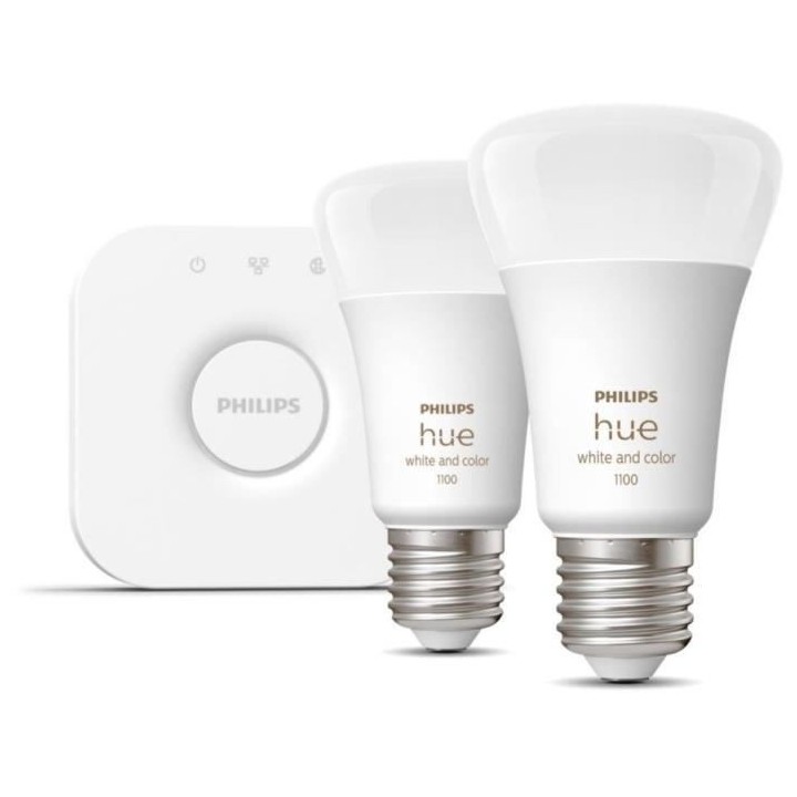 Philips Hue White and Color Ambiance, Kit de démarrage 2 ampoules E27