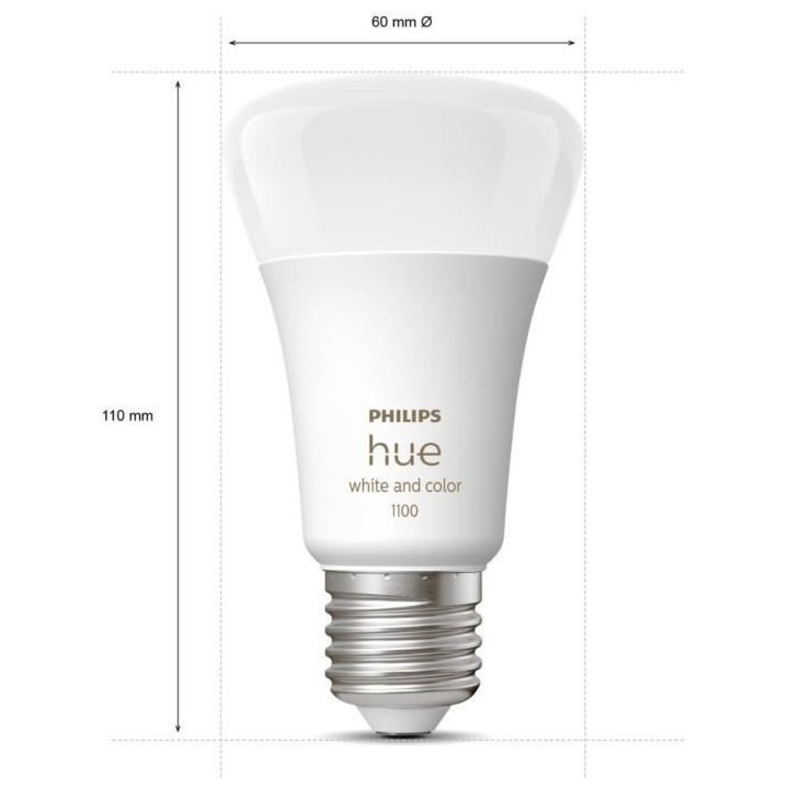 Philips Hue White and Color Ambiance, Kit de démarrage 3 ampoules E27