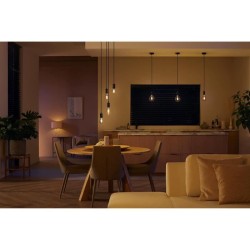 Philips Hue White Ambiance, ampoule LED connectée E27 Filament ST64, compatible Bluetooth, fonctionne avec Alexa, Google et Hom