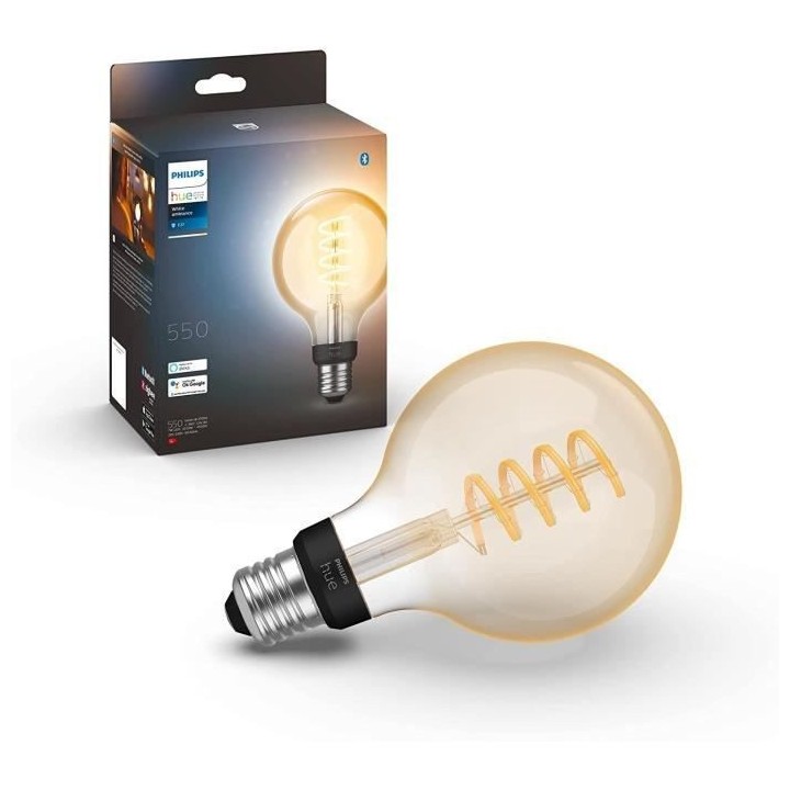 Philips Hue White Ambiance, ampoule LED connectée E27 Filament G93 Gl