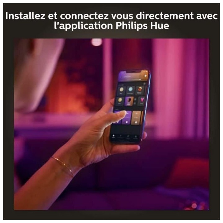 Philips Hue Ampoules LED Connectées White & Color Ambiance GU10, Blue