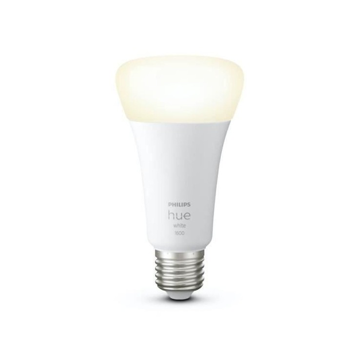 Philips Hue White, ampoule LED connectée E27 100W, 1600 lumen, compat