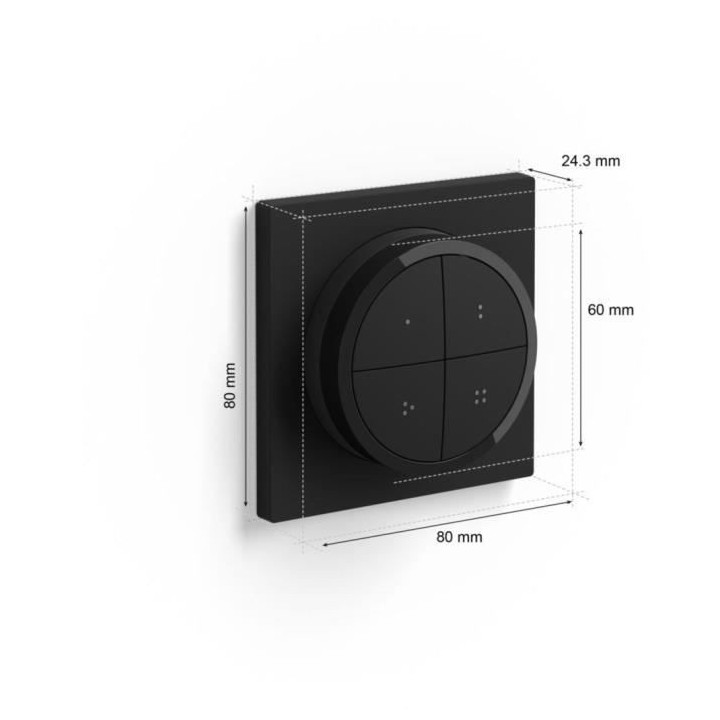 Philips Hue bouton télécommande Tap Dial Switch, noir, permet le con