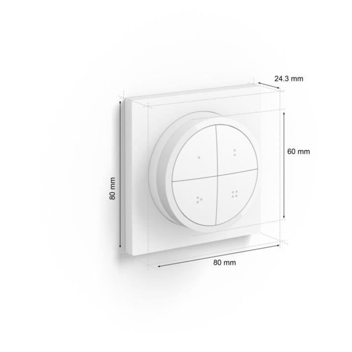 Philips Hue bouton télécommande Tap Dial Switch, blanc, permet le co