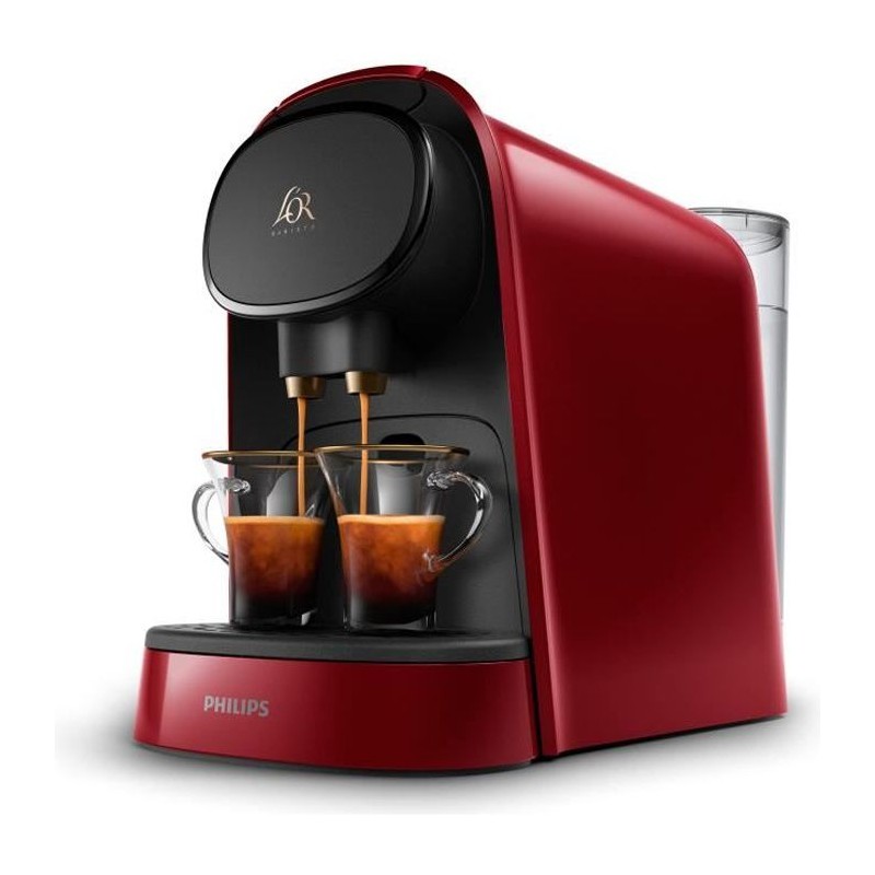 Machine a café a capsules double espresso PHILIPS L'Or Barista LM8012/51 - Rouge + 9 capsules