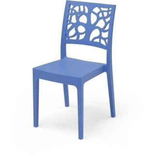 Lot de 4 chaises de jardin TETI ARETA - 52 x 46 x H 86 cm - Azur