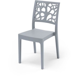 Lot de 4 chaises de jardin TETI ARETA - 52 x 46 x H 86 cm - Bleu aviat