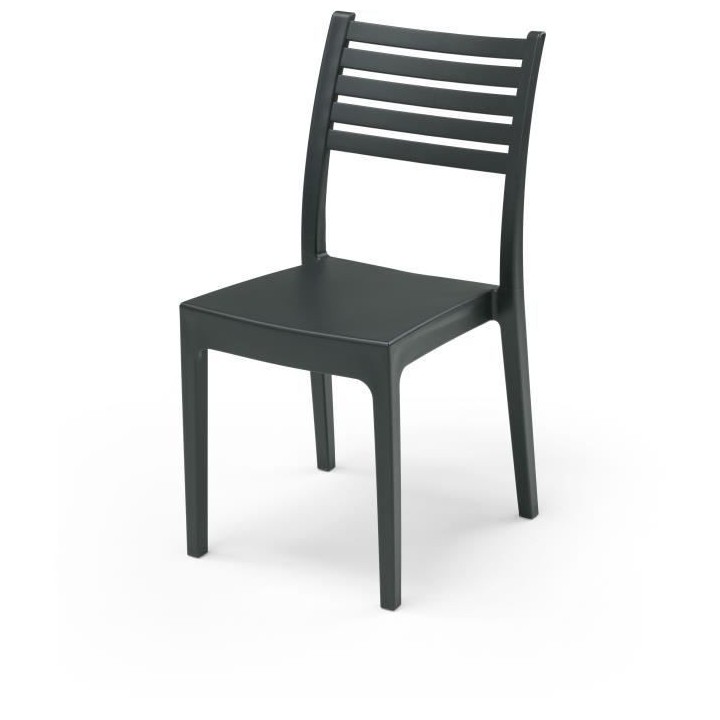 Lot de 4 chaises de jardin OLIMPIA ARETA - 52 x 46 x H 86 cm - Anthrac