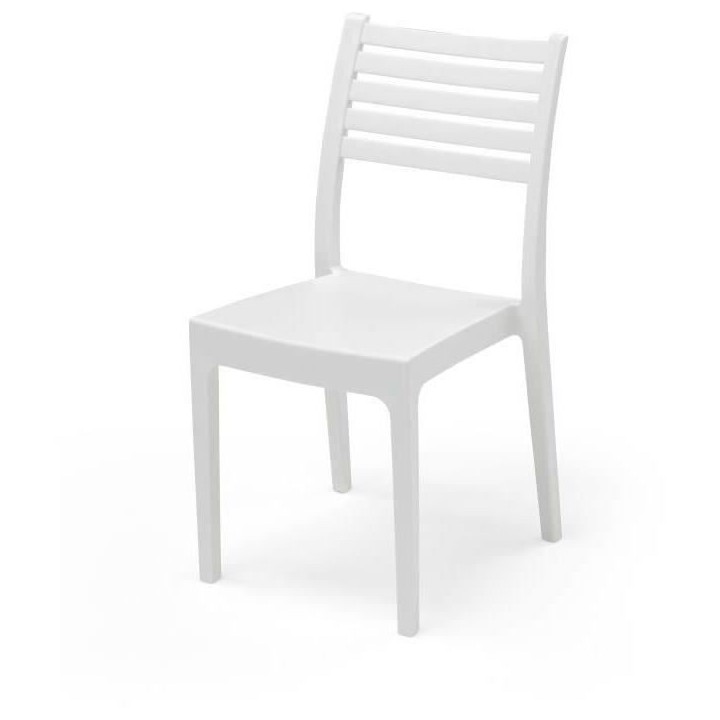 Lot de 4 chaises de jardin OLIMPIA ARETA - 52 x 46 x H 86 cm - Blanc