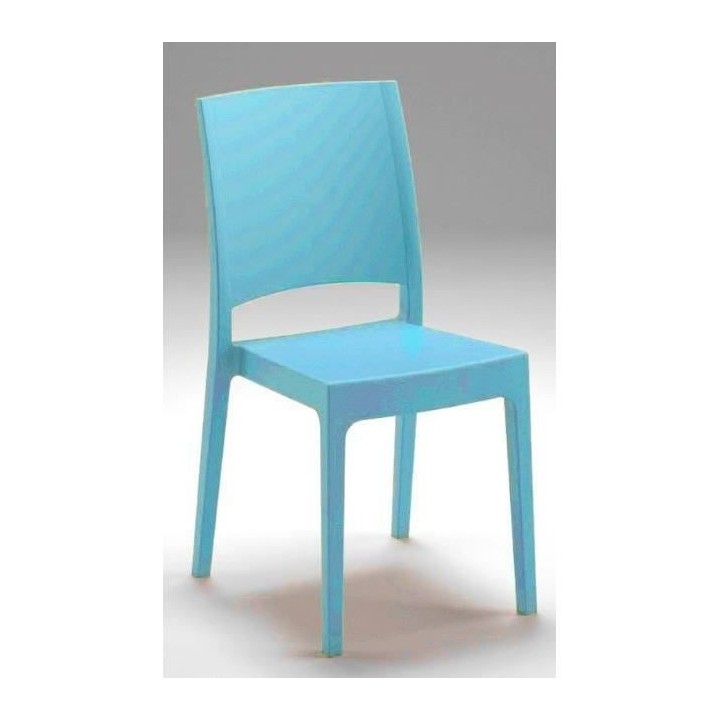 Lot de 4 chaises de jardin FLORA ARETA - 52 x 46 x H 86 cm - Azur