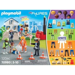 PLAYMOBIL - 70980 - My Figures: Secouristes - Figures - Combine tes personnages Ville & Métiers