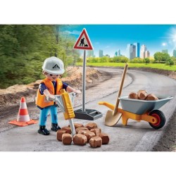 PLAYMOBIL - 71045 - City Action La Construction - Ouvriers de voirie - Promo Pack Ouvrier