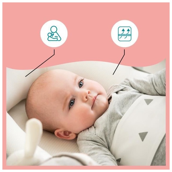 BABYMOOV Réducteur de lit Doomoo Cocoon gris