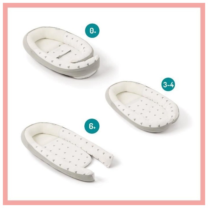 BABYMOOV Réducteur de lit Doomoo Cocoon gris