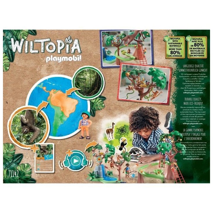 PLAYMOBIL - 71142 - Wiltopia - Aire de jeu tropicale de la jungle