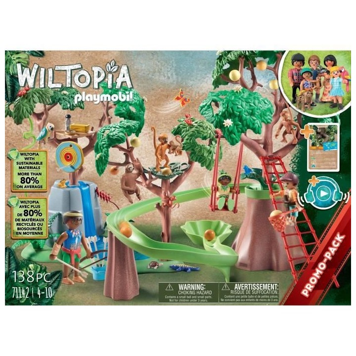 PLAYMOBIL - 71142 - Wiltopia - Aire de jeu tropicale de la jungle