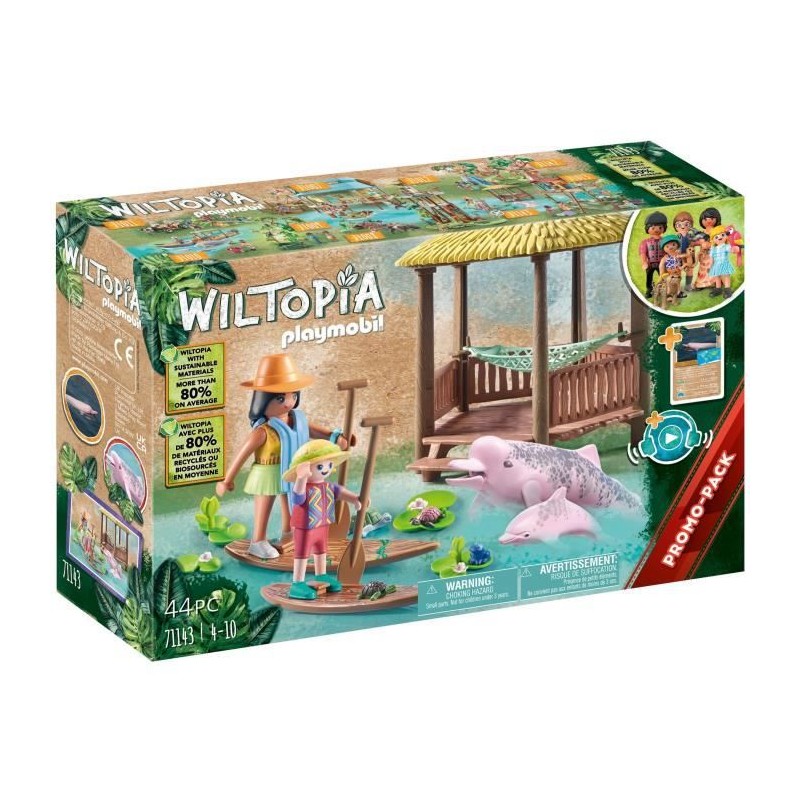 PLAYMOBIL - 71143 - Wiltopia - Paddles et dauphins roses