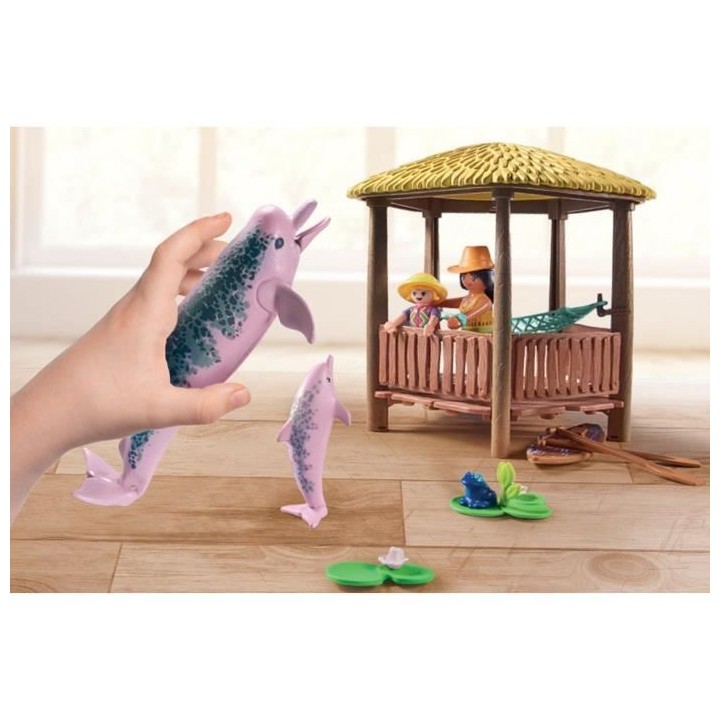 PLAYMOBIL - 71143 - Wiltopia - Paddles et dauphins roses