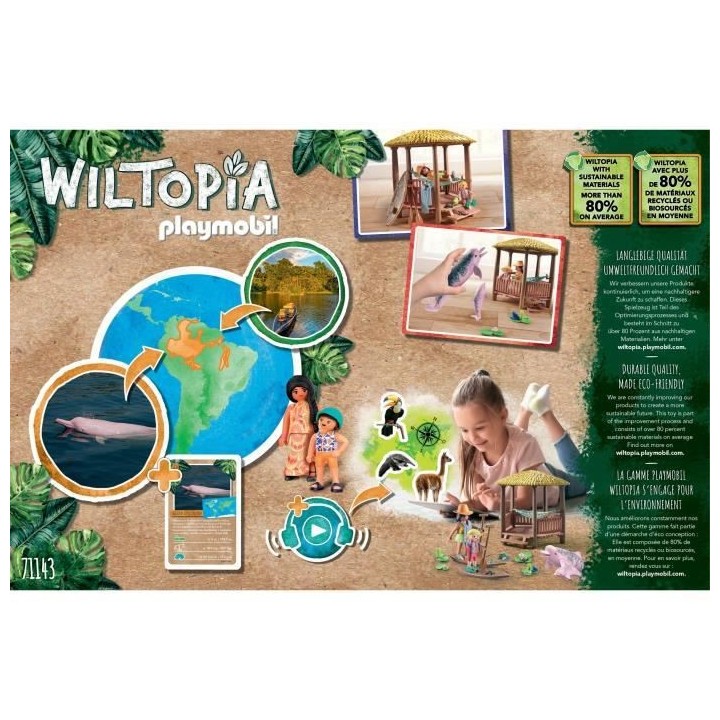 PLAYMOBIL - 71143 - Wiltopia - Paddles et dauphins roses