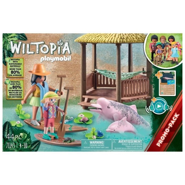 PLAYMOBIL - 71143 - Wiltopia - Paddles et dauphins roses
