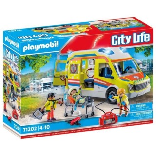 PLAYMOBIL - 71202 - City Action Les Secouristes - Ambulance avec effet