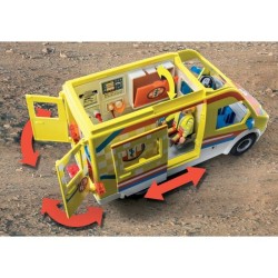 PLAYMOBIL - 71202 - City Action Les Secouristes - Ambulance avec effets lumineux et sonore