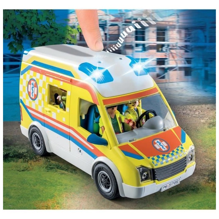 PLAYMOBIL - 71202 - City Action Les Secouristes - Ambulance avec effet