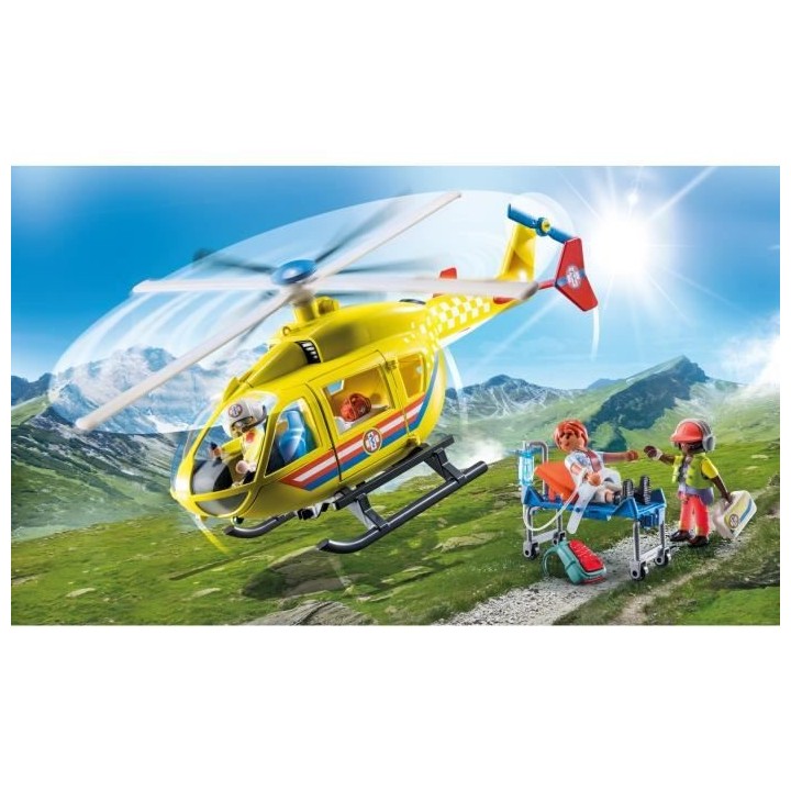 PLAYMOBIL - 71203 - City Action Les Secouristes - Hélicoptere de seco